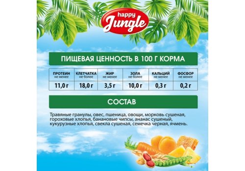 Happy Jungle 5in1 Daily Menu / Корм Хеппи Джангл для Кроликов