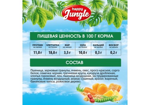 Happy Jungle 5in1 Daily Menu / Корм Хеппи Джангл для декоративных Крыс