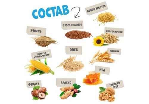 Happy Jungle Prestige Honey Cake / Лакомство Хеппи Джангл для Грызунов Корзинки Мед + Орехи