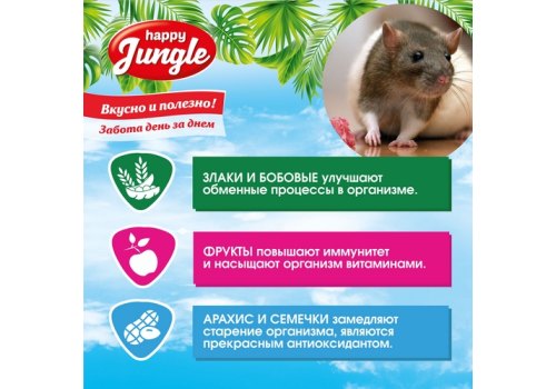 Happy Jungle 5in1 Daily Menu / Корм Хеппи Джангл для декоративных Крыс