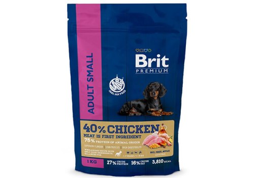 Brit Premium Adult Small / Сухой корм Брит Премиум для взрослых собак Мелких пород Курица