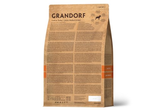 Grandorf Holistic & Hypoallergenic Junior Medium Maxi Lamb & Turkey / Сухой корм Грандорф Низкозерновой для Юниоров Средних и Крупных пород Ягненок Индейка