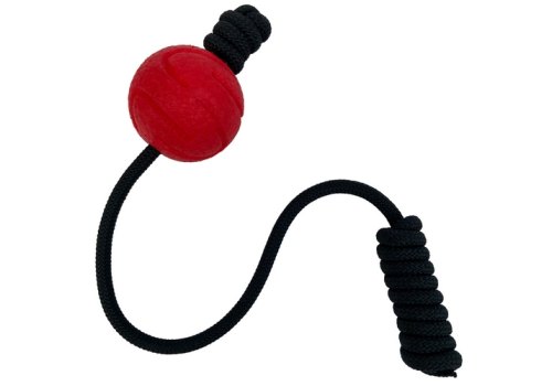 Mr.Kranch / Игрушка Мистер Кранч для собак Мяч на шнуре красный