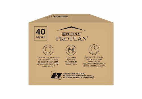 PRO PLAN ADULT / Влажный корм Паучи ПРО ПЛАН для взрослых кошек Ассорти вкусов Индейка, Утка, Ягненок (цена за упаковку)