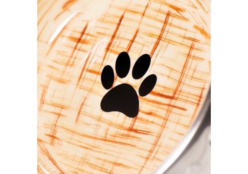 Mr.Kranch Candy / Миска Мистер Кранч для животных с Керамическим покрытием Нескользящее основание нержавеющая сталь Оранжевая