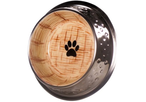 Mr.Kranch Candy / Миска Мистер Кранч для животных с Керамическим покрытием Нескользящее основание нержавеющая сталь Оранжевая