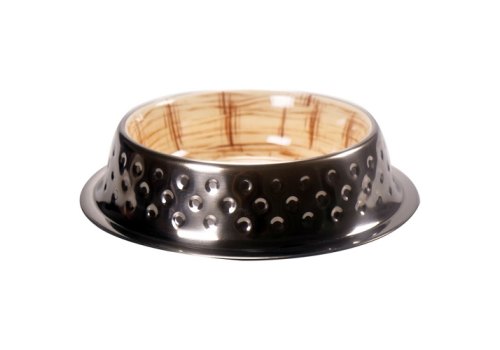 Mr.Kranch Candy / Миска Мистер Кранч для животных с Керамическим покрытием Нескользящее основание нержавеющая сталь Оранжевая