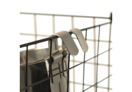 Mr.Kranch / Ведро Мистер Кранч с креплением для клеток и вольеров нержавеющая сталь