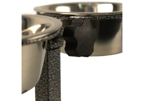 Mr.Kranch / Миска Мистер Кранч для животных Двойная на штативе нержавеющая сталь