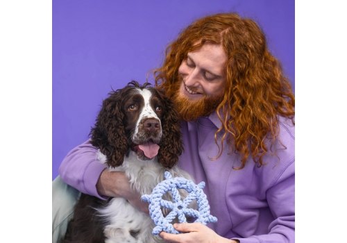 Mr.Kranch / Игрушка Мистер Кранч для собак Штурвал из каната фиолетовая