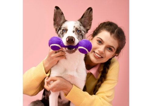 Mr.Kranch / Игрушка Мистер Кранч для собак Гантель большая фиолетовая