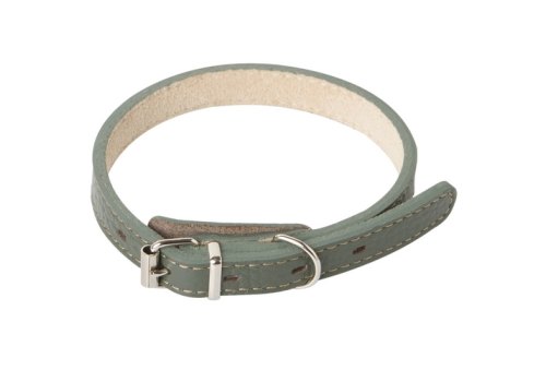 Mr.Kranch / Ошейник Мистер Кранч для собак из Натуральной кожи Прямой Оливковый