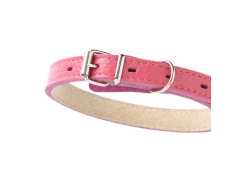 Mr.Kranch / Ошейник Мистер Кранч для собак из Натуральной кожи Прямой Розовый