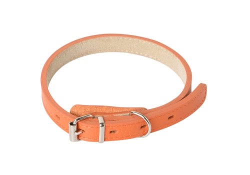 Mr.Kranch / Ошейник Мистер Кранч для собак из Натуральной кожи Прямой Оранжевый