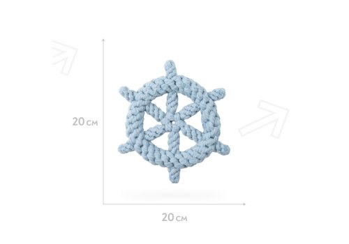 Mr.Kranch / Игрушка Мистер Кранч для собак Штурвал из каната фиолетовая