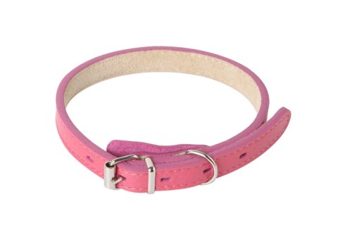 Mr.Kranch / Ошейник Мистер Кранч для собак из Натуральной кожи Прямой Розовый