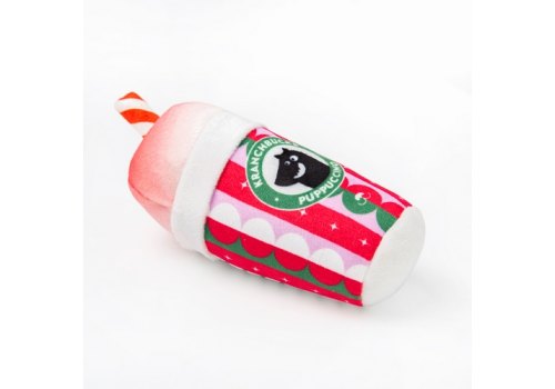 Mr.Kranch / Игрушка Мистер Кранч для собак Капучино Kranchbucks с пищалкой и хрустящей трубочкой