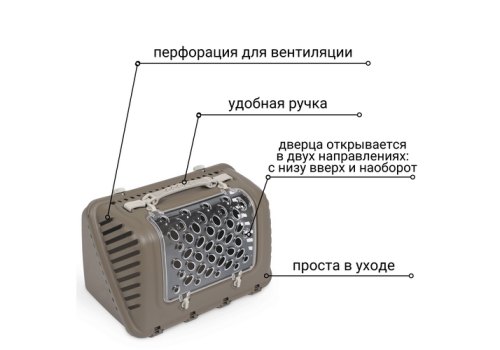 MPS P-BAG / МПС переноска с плечевым ремнем Облегченная Коричневый