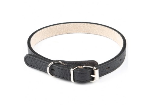 Mr.Kranch / Ошейник Мистер Кранч для собак из Натуральной кожи Прямой Черный