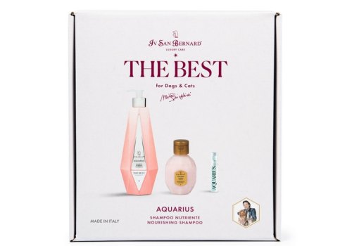 Iv San Bernard The Best line Aquarius / Набор Ив Сан Бернард Шампунь Кондиционер Парфюм для собак и кошек для Восстановления и Питания шерсти с экстрактом Виноградной лозы