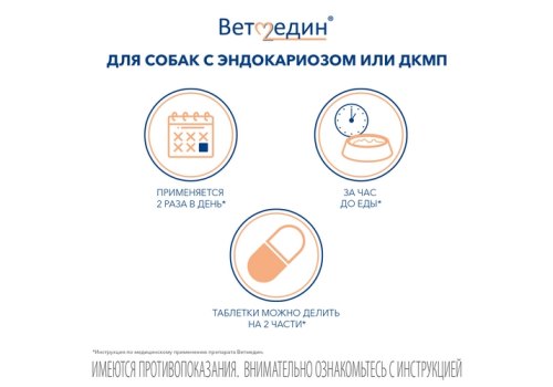 BI Ветмедин® S Жевательные таблетки для лечения сердечной недостаточности у собак 1,25 мг BI Ветмедин® S Жевательные таблетки для лечения сердечной недостаточности у собак 1,25 мг
