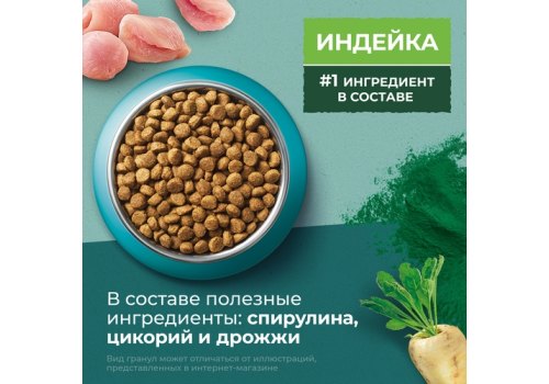 PURINA ONE SUPERFOOD / Сухой корм Пурина УАН для взрослых кошек с индейкой и спирулиной