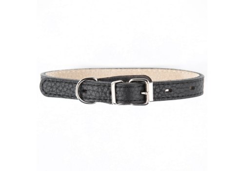 Mr.Kranch / Ошейник Мистер Кранч для собак из Натуральной кожи Прямой Черный