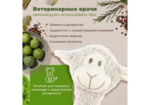 Aromadog Senior BIG HEAD / Игрушка Аромадог для собак Овечка с пищалкой Серый