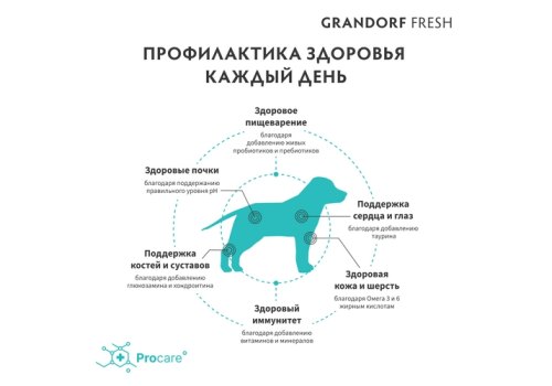Grandorf Fresh Junior Med & Maxi Lamb & Sweet Potato / Сухой Беззерновой корм Грандорф для Юниоров Средних и Крупных пород Ягненок батат