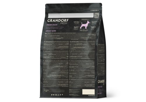 Grandorf Fresh Adult Mini Duck & Sweet Potato / Сухой Беззерновой корм Грандорф для взрослых собак Мелких пород Утка батат
