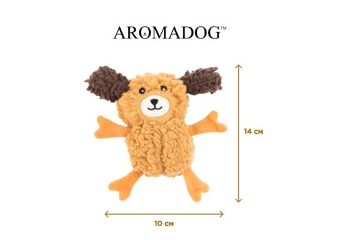 Aromadog Rescue / Игрушка Аромадог для собак Собачка кругляш с пищалкой Рыжий