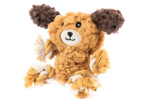 Aromadog Rescue / Игрушка Аромадог для собак Собачка с канатами с пищалкой Рыжий