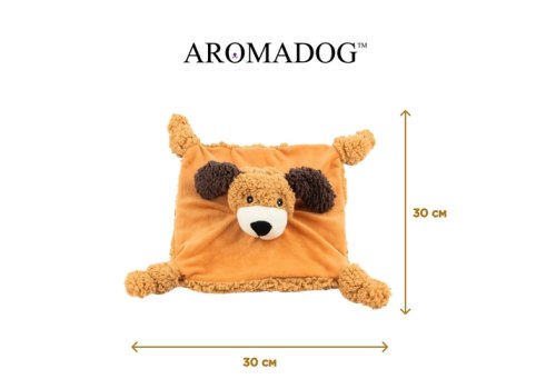 Aromadog Rescue / Игрушка Аромадог для собак Собачка-плед с пищалкой Рыжий