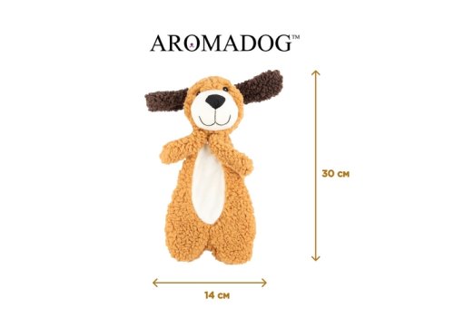 Aromadog Rescue / Игрушка Аромадог для собак Собачка без наполнителя с пищалкой Рыжий