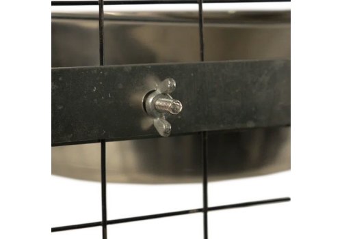 Mr.Kranch / Миска Мистер Кранч для животных с Креплением для клеток и вольеров на болтах нержавеющая сталь