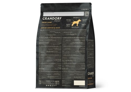 Grandorf Fresh Junior Med & Maxi Lamb & Sweet Potato / Сухой Беззерновой корм Грандорф для Юниоров Средних и Крупных пород Ягненок батат