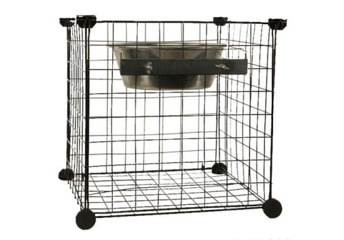 Mr.Kranch / Миска Мистер Кранч для животных с Креплением для клеток и вольеров на болтах нержавеющая сталь