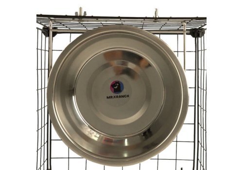 Mr.Kranch / Миска Мистер Кранч для животных с Креплением для клеток и вольеров на болтах нержавеющая сталь