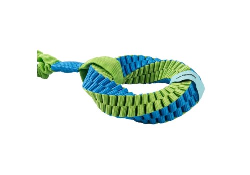 Mr.Kranch / Игрушка Мистер Кранч перетяжка для собак Плетеное кольцо-спираль на резинке голубая