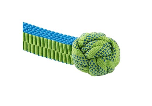 Mr.Kranch / Игрушка Мистер Кранч для собак Плетеный жгут с мячом зеленая
