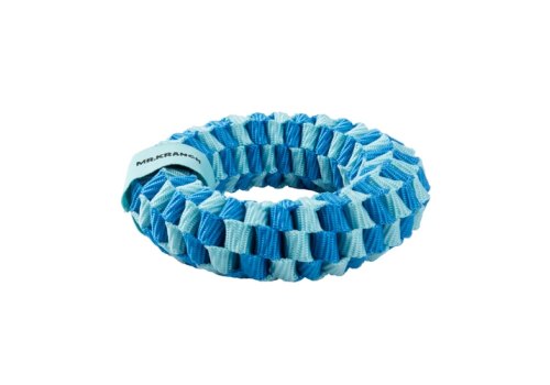 Mr.Kranch / Игрушка Мистер Кранч для собак Плетеное кольцо голубая