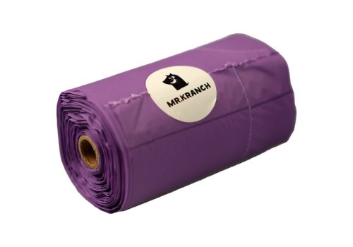 Mr.Kranch / Компостные пакеты Мистер Кранч для выгула собак фиолетовые