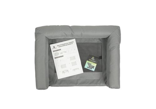 Mr.Kranch Elevated / Лежанка-шезлонг Мистер Кранч с мягкими бортиками для собак серая