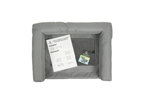 Mr.Kranch Elevated / Лежанка-шезлонг Мистер Кранч с мягкими бортиками для собак серая