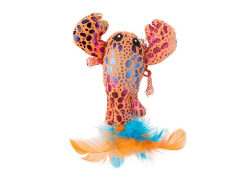 Mr.Kranch / Игрушка Мистер Кранч для кошек плюшевая с кошачьей мятой и перышками Лобстер голубая