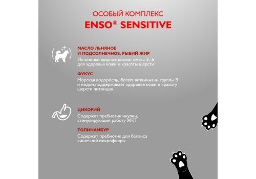 Enso Sensitive / Консервы Энсо для взрослых собак поддержание здоровья суставов и связок Рубленое мясо Индейки с гречкой (цена за упаковку)