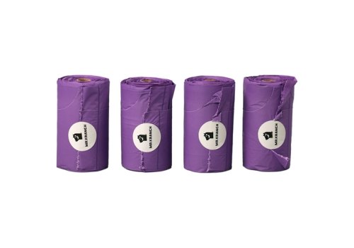 Mr.Kranch / Компостные пакеты Мистер Кранч для выгула собак фиолетовые