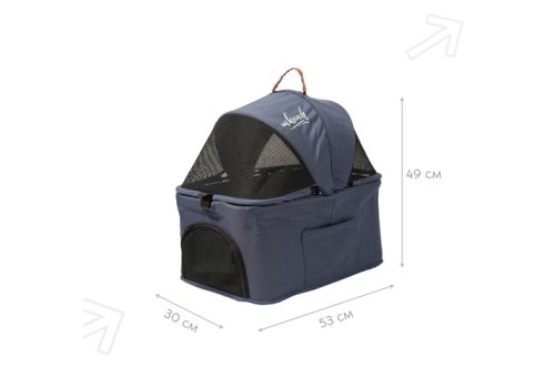 Mr.Kranch / Коляска Мистер Кранч прогулочная двойная для собак и кошек голубая