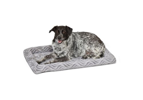 MidWest Deluxe Wave Bed / Лежанка Мидвест Меховая Серая для собак и кошек