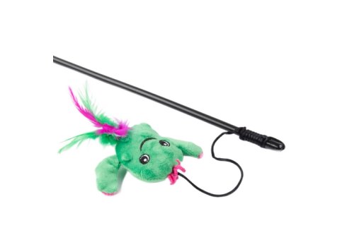 Mr.Kranch / Игрушка Мистер Кранч дразнилка для кошек плюшевая с кошачьей мятой и перышками Кактус зеленая